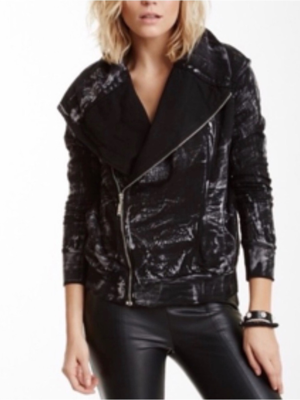 Young, Fabulous, & Broke Kayla Moto Zip Up Sweatshirt